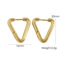 Orecchini geometrici a triangolo minimalisti in oro 14K con dimensioni 16mm per 20mm - Stile Triangolo Grande (YTE2404041-2)