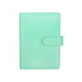 Mint green A6 leather binder notebook with lychee texture and snap fastener closure - Mint Green (Cover Only)