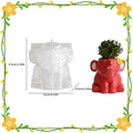 3D cute elephant flower pot resin silicone mold with red elephant planter sample - Elephant Storage Box Mold / Translucent White