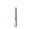 Off-white silicone spatula with natural wooden handle for high-heat kitchen baking - White Small Spatula B