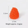 Frambuesa artificial naranja de resina con textura realista y detalle de 2,2 cm de alto - Frambuesa pequeña (2.2cm) / Rojo