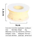 Linen style pleated ruffle ribbon in pale yellow for flower bouquet and gift wrapping - 2.5cm Cardboard Roll / Bright yellow