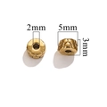 Golden stainless steel mantra spacer beads featuring detailed 5mm drum-shaped textures - Drum Texture / Gold