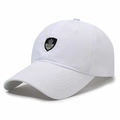 Casquette de baseball blanche à séchage rapide avec écusson de sport brodé devant - Réglable / Blanc