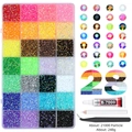 28er Set Nagelkunst-Strasssteine mit 21000 Stück, Kleber, Stift und Pinzetten-Werkzeug - 28 Gitter Deko-Set 06
