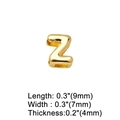 Macro shot of 9mm gold-plated letter Z pendant with polished bubble 3D finish - Letter Z