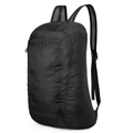 Foldable black outdoor backpack in lightweight ripstop fabric for travel and fitness - Black