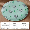 Tapis rafraîchissant vert menthe pour animaux avec imprimé chat en 40cm et 47cm - M / Tapis rond / Dragon vert menthe
