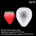 Silicone strawberry mold with realistic fruit model for chocolate and resin art - 2# Strawberry / Clear