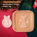 Moule à fondant sapin de Noël rose avec nœud et outil d'alignement pour la pâtisserie - Acrylique / QA1365-Cadeau Sapin de Noël (Moule à gaufrer)