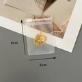 Transparent EVA jewelry bag for necklaces featuring precise dimensions of 8cm by 6cm - 50 Silk Frosted Zipper Bag / 6x8cm