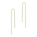Orecchini a infilo minimalisti in catena box dorata con stile geometrico per donna - Orecchino a Filo Catena Veneziana Oro (JQH0013-GG)