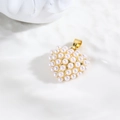 Pendentif cœur en or élégant serti de perles blanches pour collection de bijoux femme - Cœur en or