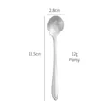 Pansy flower shaped stainless steel coffee spoon 12.5cm dessert spoon in silver finish - Silver Pansy