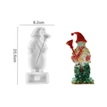 3D sneeuwpop siliconen mal voor kersthars DIY met afmetingen 20,5cm bij 8,2cm - Sneeuwpop
