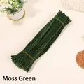 Handmade DIY craft supplies moss green velvet pipe cleaners for creative floral art - Approx 100Pcs (High Density) / Moss Green
