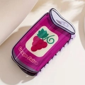 Translucent purple PVC grape juice can hair claw clip for a secure ponytail - Purple Grape Juice Style (4)