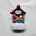 Miniatur Weihnachts-Süßigkeitenladen aus Harz mit Weihnachtsmann und glitzerndem Schnee - Typ B Süßwarengeschäft