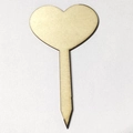 Natural heart-shaped wooden plant tag with pointed stake for garden succulent labeling - Heart Shape (5.8*10cm)