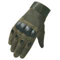 Gants tactiques vert armée avec coque de protection et tissu en maille respirante - L / Protection Coque Rigide-Doigt Complet / Vert Militaire