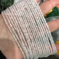Strands of 2-3mm transparent natural white crystal square beads for DIY jewelry making - 10-Clear Quartz (Natural)