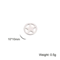 Silver hollow star charm pendant for DIY jewelry, 10x10mm size and 0.5g weight - Solid Pentagram / Silver