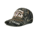 Berretto da baseball mimetico con ricamo 3D Don't Mess With Texas sulla parte frontale - Corna Mimetiche