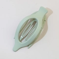 Matte light green oval hollow hair clip for thick hair in a minimalist fashion style - Matte Mint Green