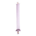 Close-up of purple heatless hair curlers with snap buttons on a white background - Single Pack / Purple