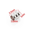 Polished stainless steel 6.5x5mm spacer bead with 3.5mm hole for DIY jewelry - Triple Ring Bead / 6.5x5mm / Steel