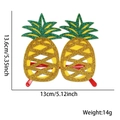 Detailed size specifications of pineapple party glasses with 13cm width and 13.6cm height - Hollow Pineapple Style