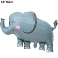 Detailed view of grey cartoon elephant foil balloon for animal theme party decoration - Special-shaped Elephant