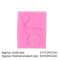 Pink silicone mold featuring an embossed stag deer design for chocolate and soap crafts - Stag Style (5#15-657) / Pink