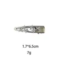 Pinza estrella plateada con cristales, tamaño 1,7x6,5 cm y diseño ligero de 7g - Estrella de Plata Diamante