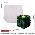 Molde de silicona translúcido para flores de hortensia 3D y vela acabada - Hortensia Cuadrada B ZW-384