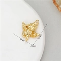 Detailed size and weight view of 14K gold plated angel wing pendant for DIY jewelry - Side Flying Angel-H-11796
