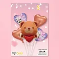 5-piece rose gold heart and angel bear foil balloon set with TE AMO print for Valentine - Angel Bear 5PCS Set