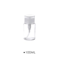 Flacone dispenser da viaggio 100ml per struccante con testina a pompa bianca - 100ml