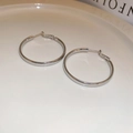 Silver Large Hoop (Silver Earring Post)