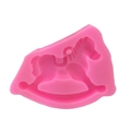 Molde de silicona rosa con forma de caballo balancín para manualidades decorativas - 10.5*7.7*1.6CM / Color Aleatorio