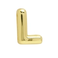 Polished 18k gold plated bubble letter L charm for customizable DIY jewelry bracelets - Gold Letter-L