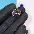 Sparkling black and pink clay pave disco ball bead accessory for DIY jewelry - 16mm Black and Pink Round Bead