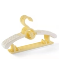 Verstelbare lichtgele kinderhangers met antislip schouders en een beertjesmotief - Geel