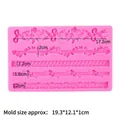 Pink silicone mold with Roman column embossed floral lace for DIY cake fondant and baking - Pink
