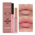Lip contour kit with liquid lipstick and lip liner in #07 Nude ultra matte finish - 07