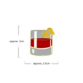Cocktail glass enamel pin in red and gold finish, 3cm height cute brooch for backpacks - Cocktail Glass Shape