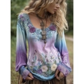 S Blue Purple Gradient Embroidery