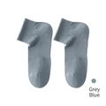 Calze corte da uomo blu grigiastro in mesh traspirante con polsini elastici a costine - Taglia unica / Blu grigio