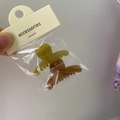 Mini jelly hair clips in yellow and brown colors shown in retail packaging - Small Hanger (Fruit Green + Coffee)