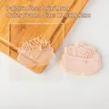 Christmas gift bag cookie stamp made of transparent acrylic for holiday baking treats - Pattern 7.6x6.1cm/Frame 11.8x11.2cm